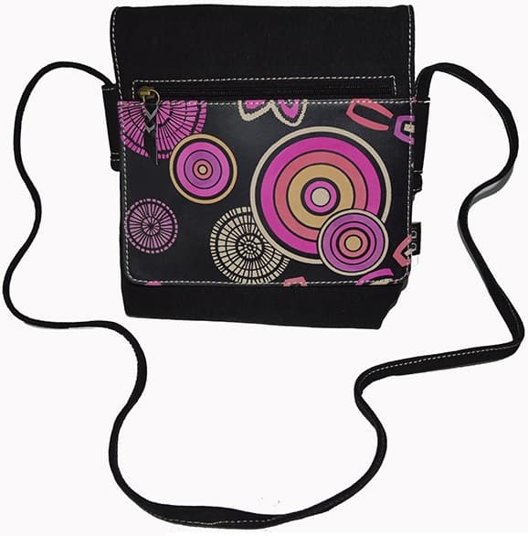 Crackle Black Hand Bag