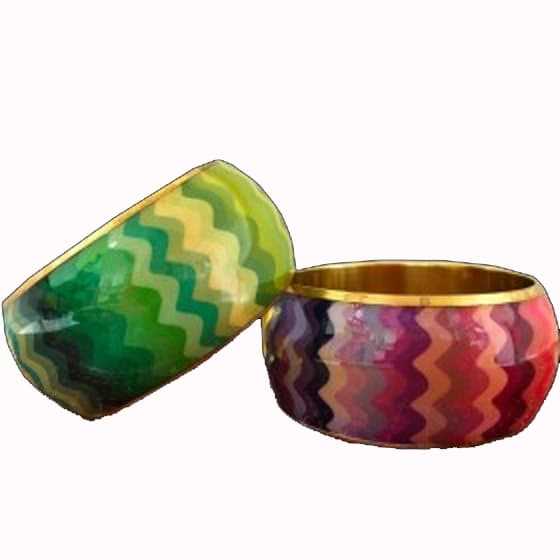 Zigzag Pink Bangle