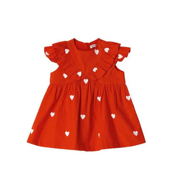 BABY GIRL"S DRESS-Red