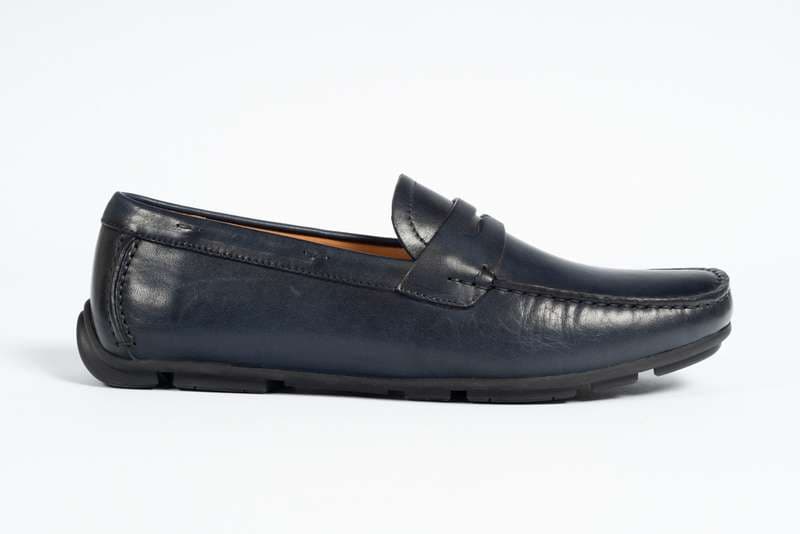 Navy Penny Soft Moccasin