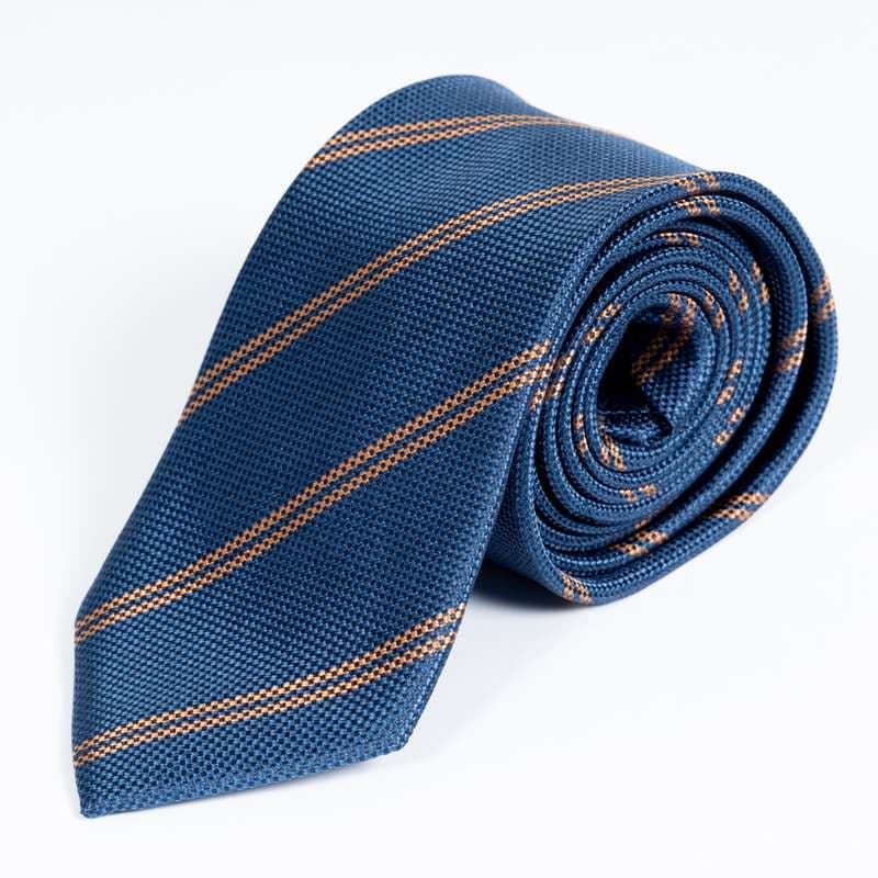 Navy Striped Tie-8