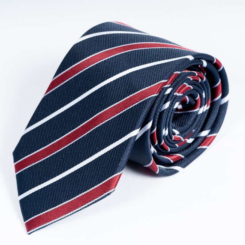 Navy Striped Tie-7