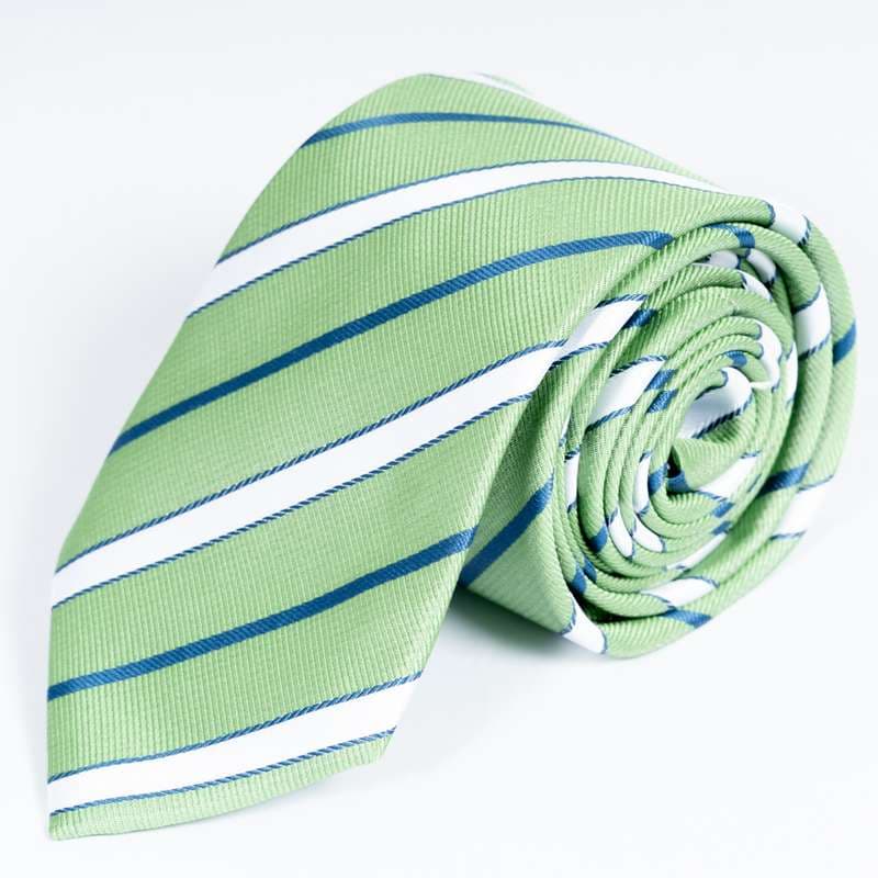 Light Green Striped Tie-1