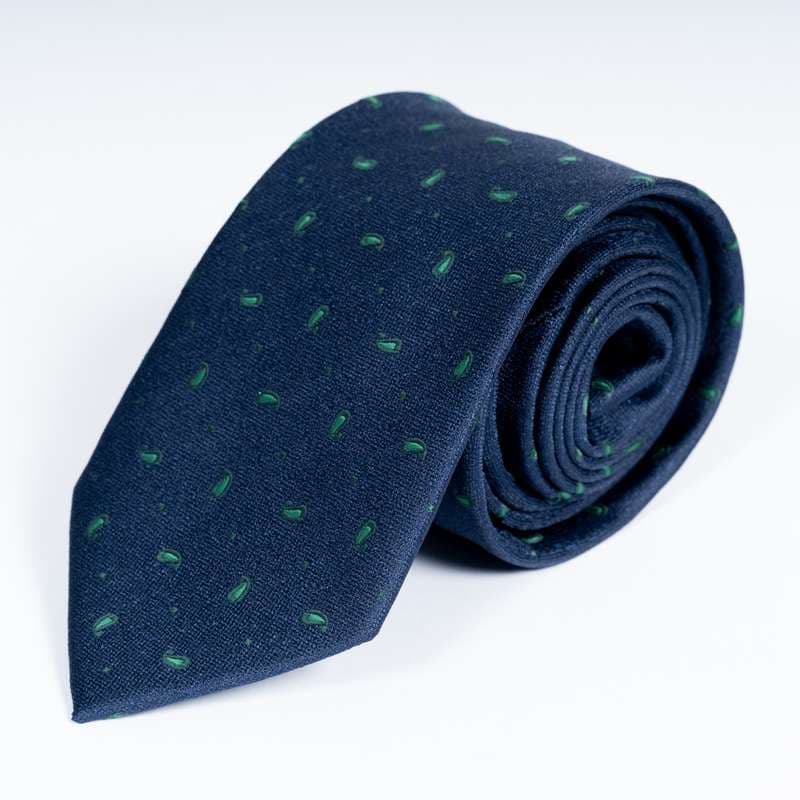 Navy Graphic Tie-8