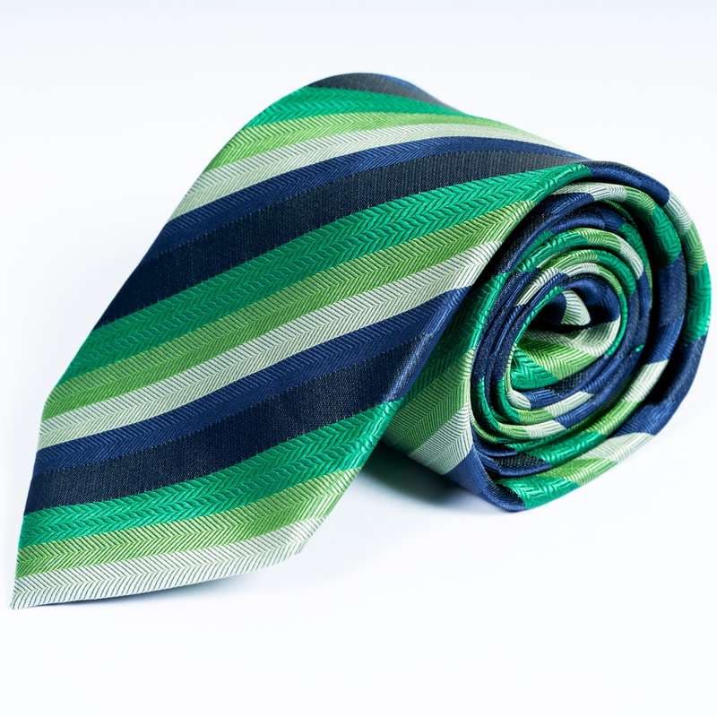 Green Striped Tie-3