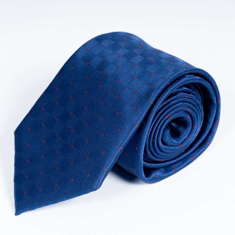 Navy Patterned Tie-4