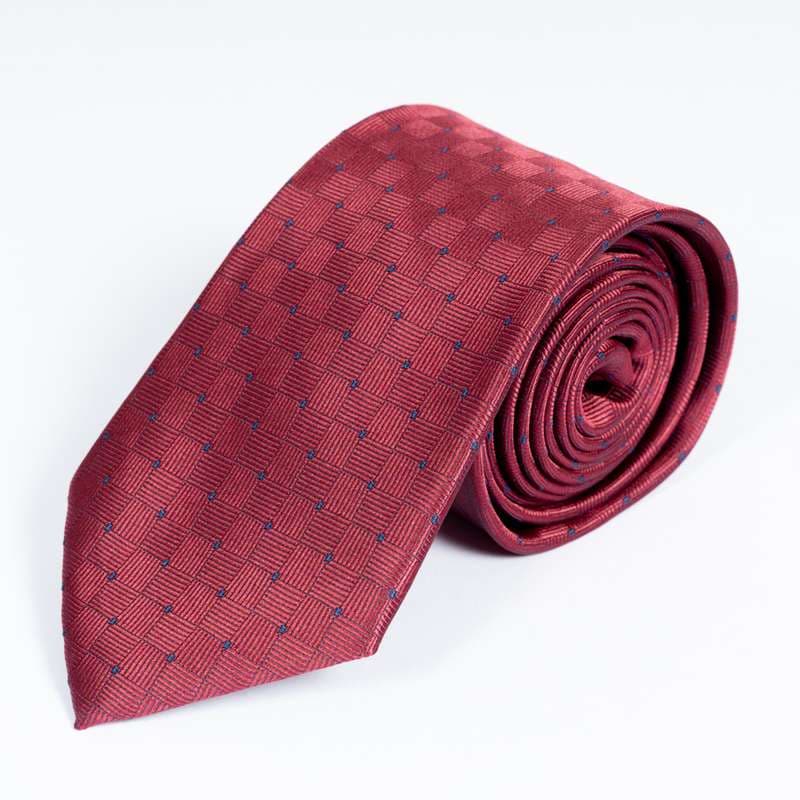 Dark Red Patterned Tie