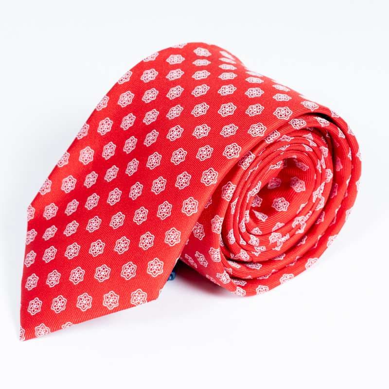 Red Flowered Tie-4