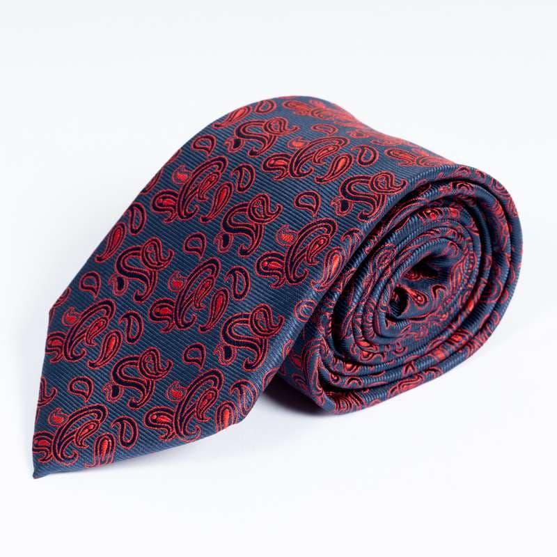 Navy Graphic Tie-12