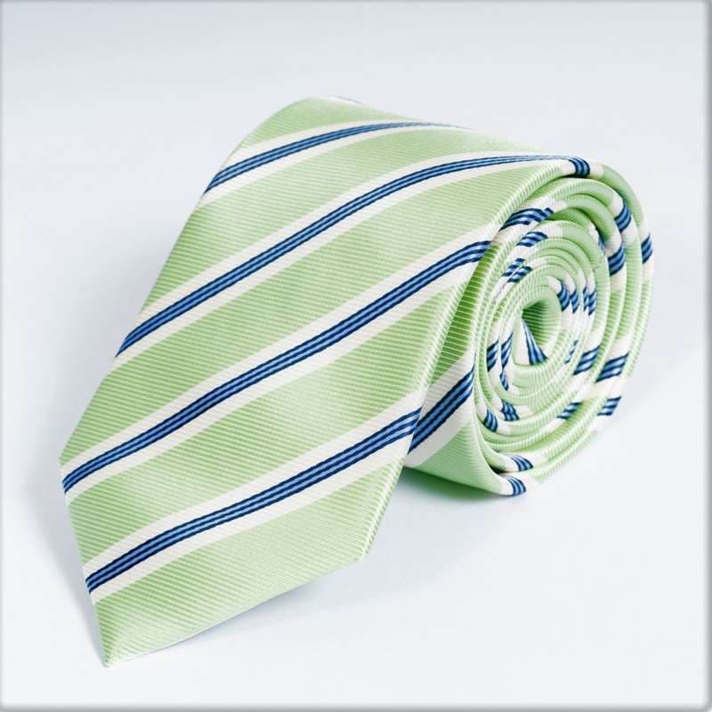 Light Green Striped Tie-2