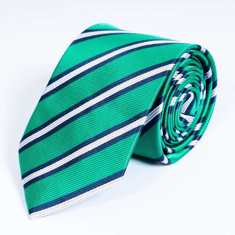 Green Striped Tie-1