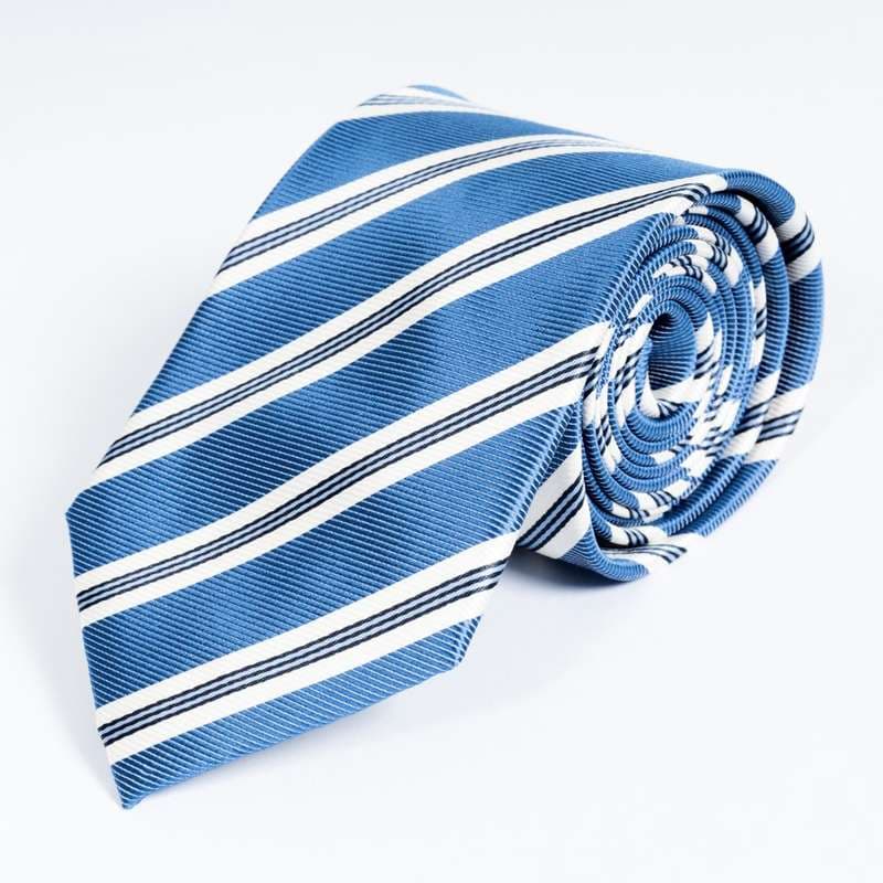 Blue Striped Tie-1