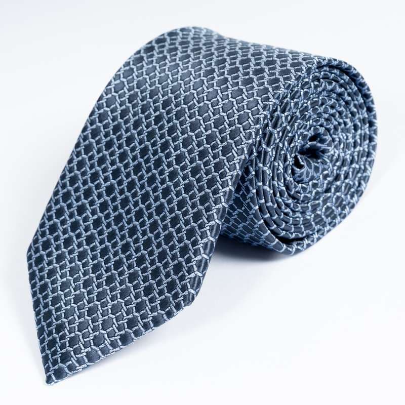 Navy Patterned Tie-3