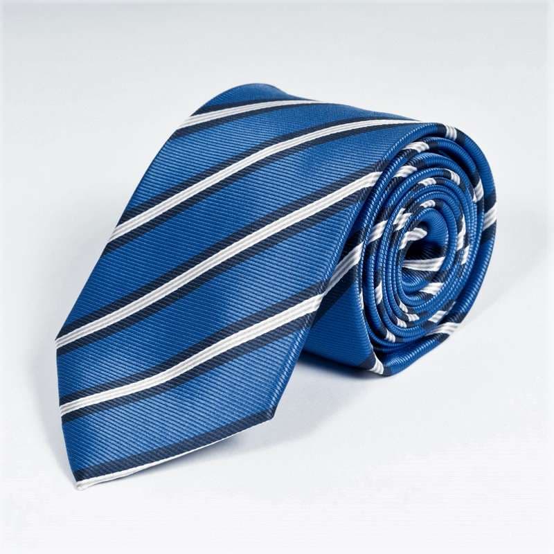 Dark Blue Striped Tie