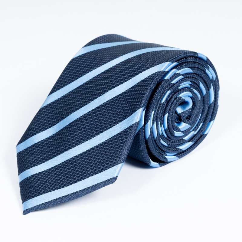 Navy Striped Tie-1