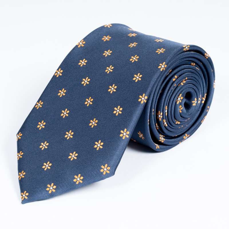 Navy Flowered Tie-3