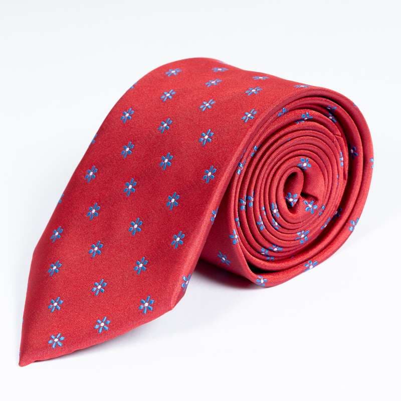 Red Flowered Tie-2
