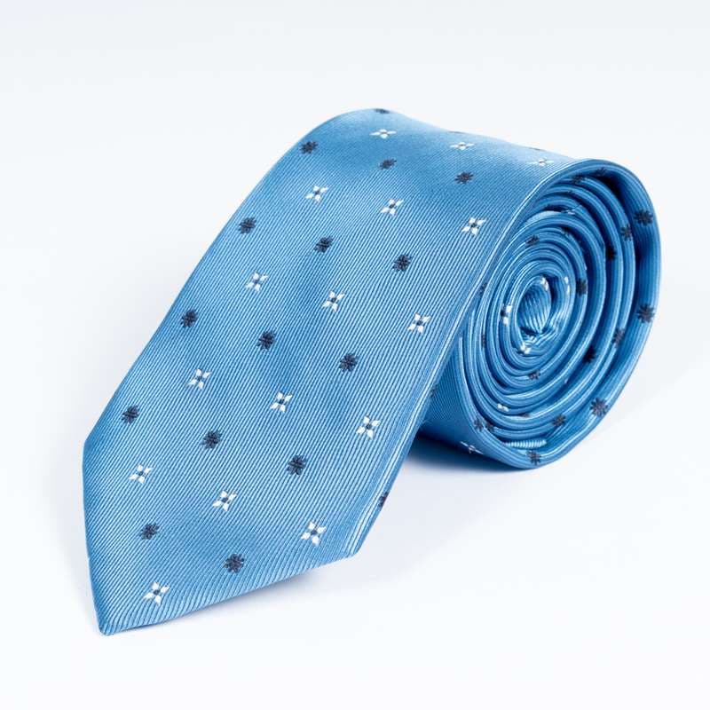 Blue Flowered Tie-6