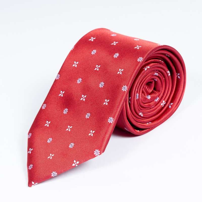 Red Flowered Tie-1