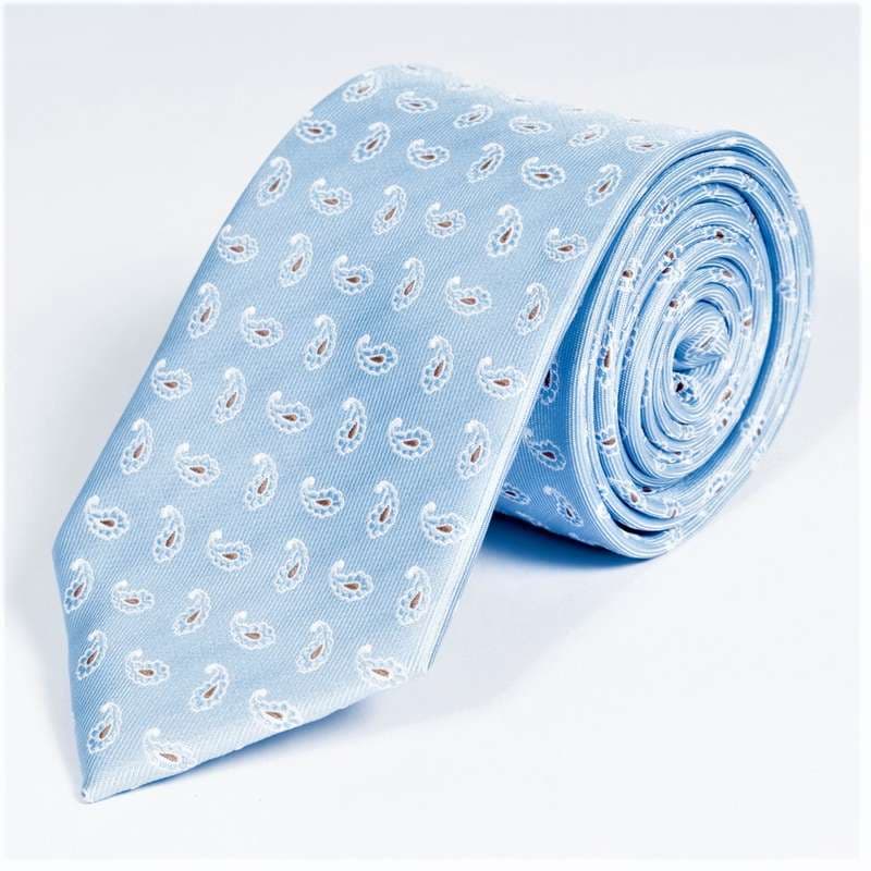 Light Blue Graphic Tie