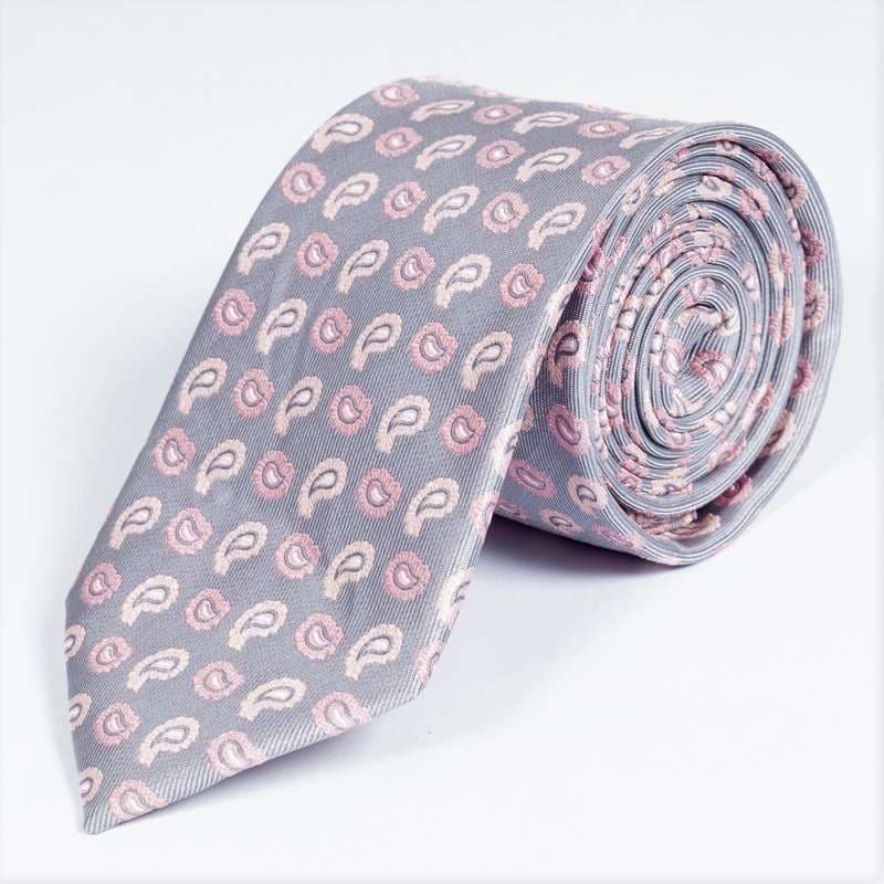 Grey Graphic Tie-1