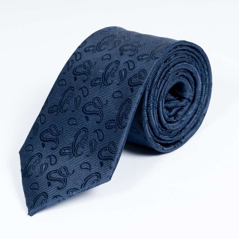 Navy Patterned Tie-2