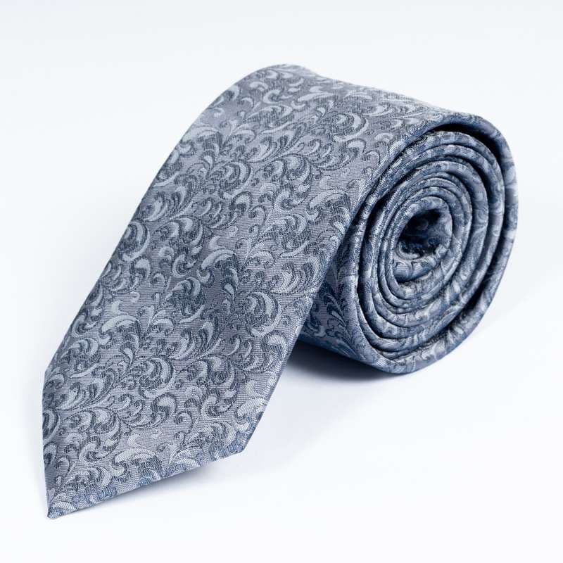Grey Graphic Tie-3