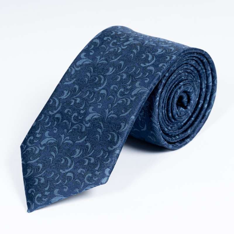 Navy Patterned Tie-1