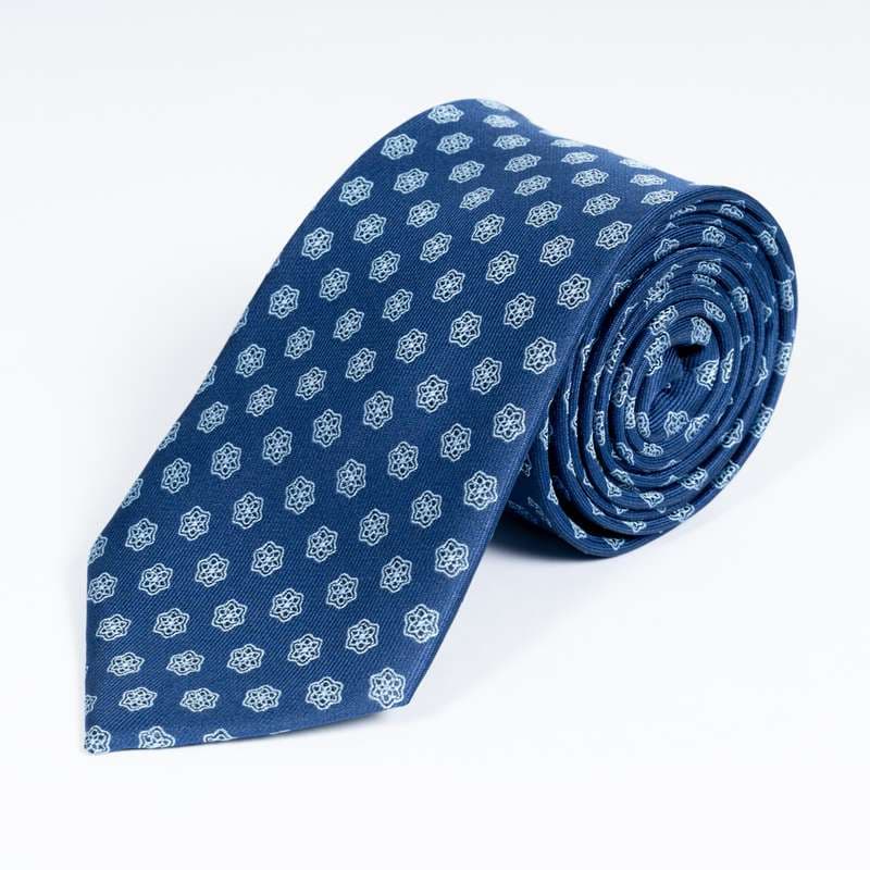 Navy Flowered Tie-9