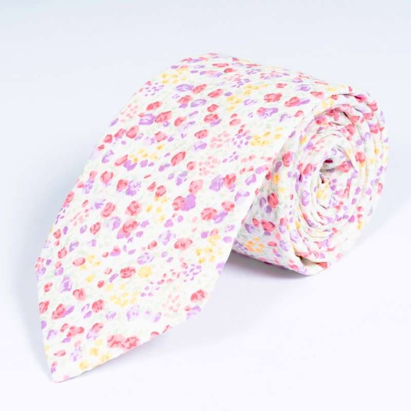 Colored Flowered Tie-1
