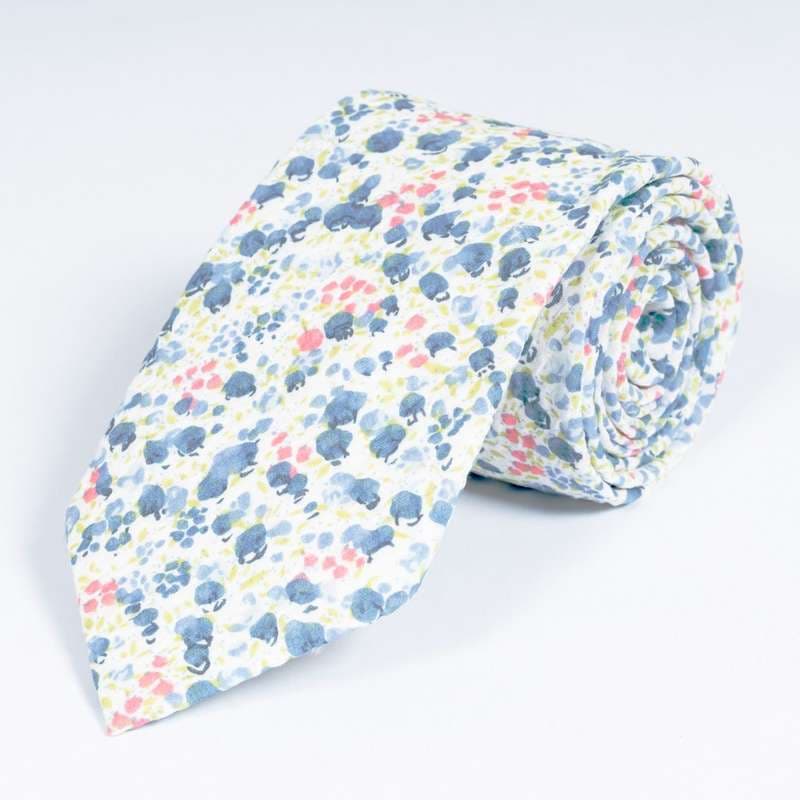 Colored Flowered Tie-3