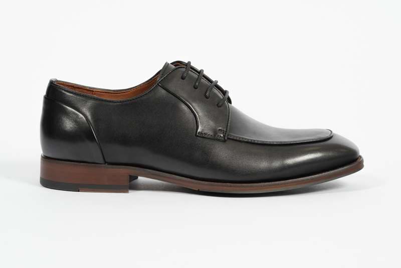 Black Apron Derby Lace-up Loafer