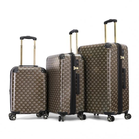 Calvin Klein Monogram HS Luggage Large Size Brown color