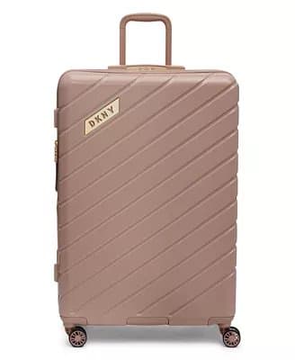 DKNY BIAS HS Cappuccino Luggage - Large Size Lightweight Spinner Suitcase Set with TSA Lock