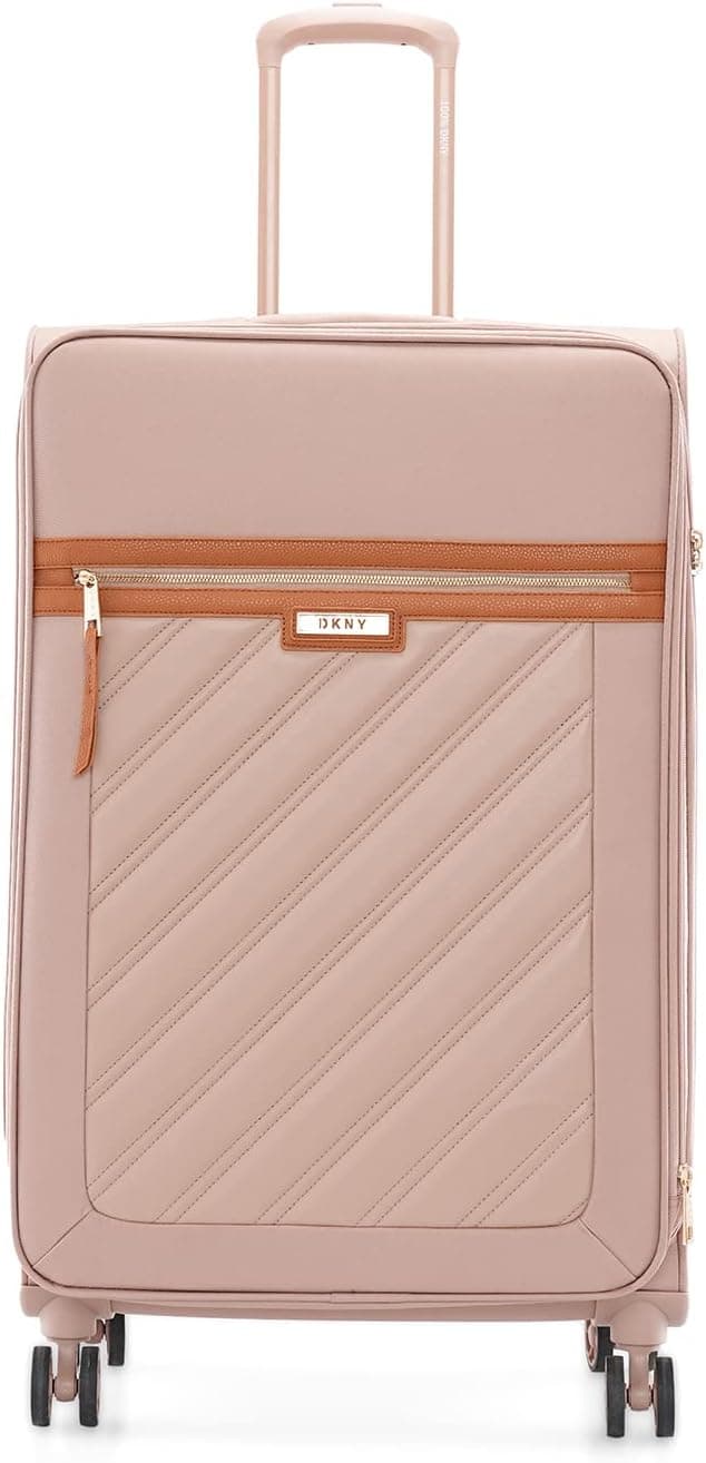 DKNY SWEET DREAMS Cappuccino Luggage - Large Size Lightweight Spinner Suitcase with TSA Lock