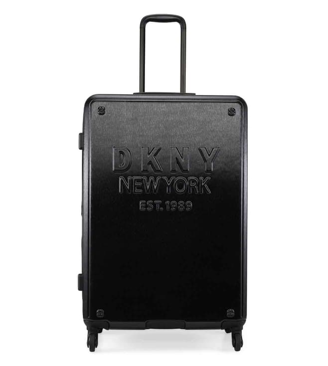 DKNY NEW YORKER BLACK Luggage - Large Size Lightweight Spinner Suitcase Set with TSA Lock