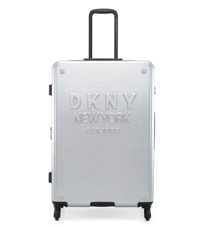 DKNY NEW YORKER SILVER Luggage - Large Size Lightweight Spinner Suitcase Set with TSA Lock