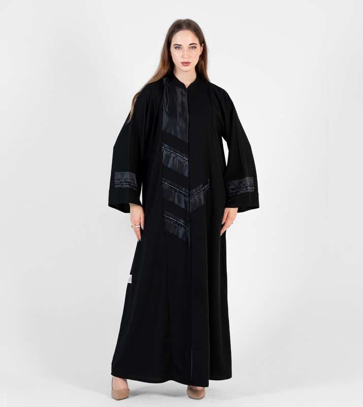 Black Nerve Embroidery Design and high neck with style cutting design