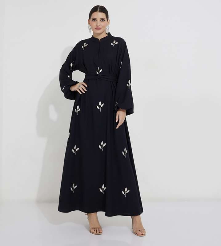 Navy Crumple Abaya