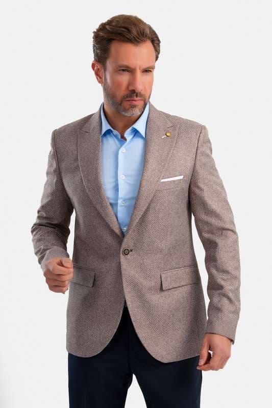 Men Blazer Beige - Blzr66836