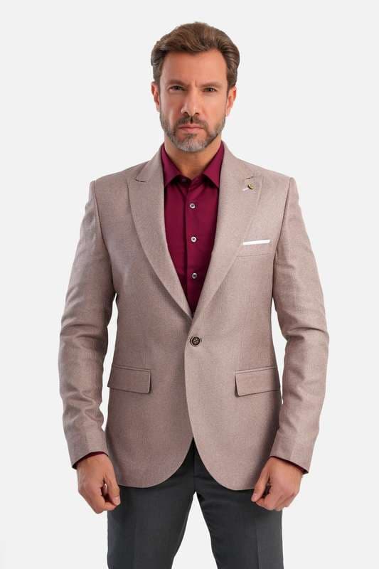 Men Blazer L Cashmere - Blzr67304