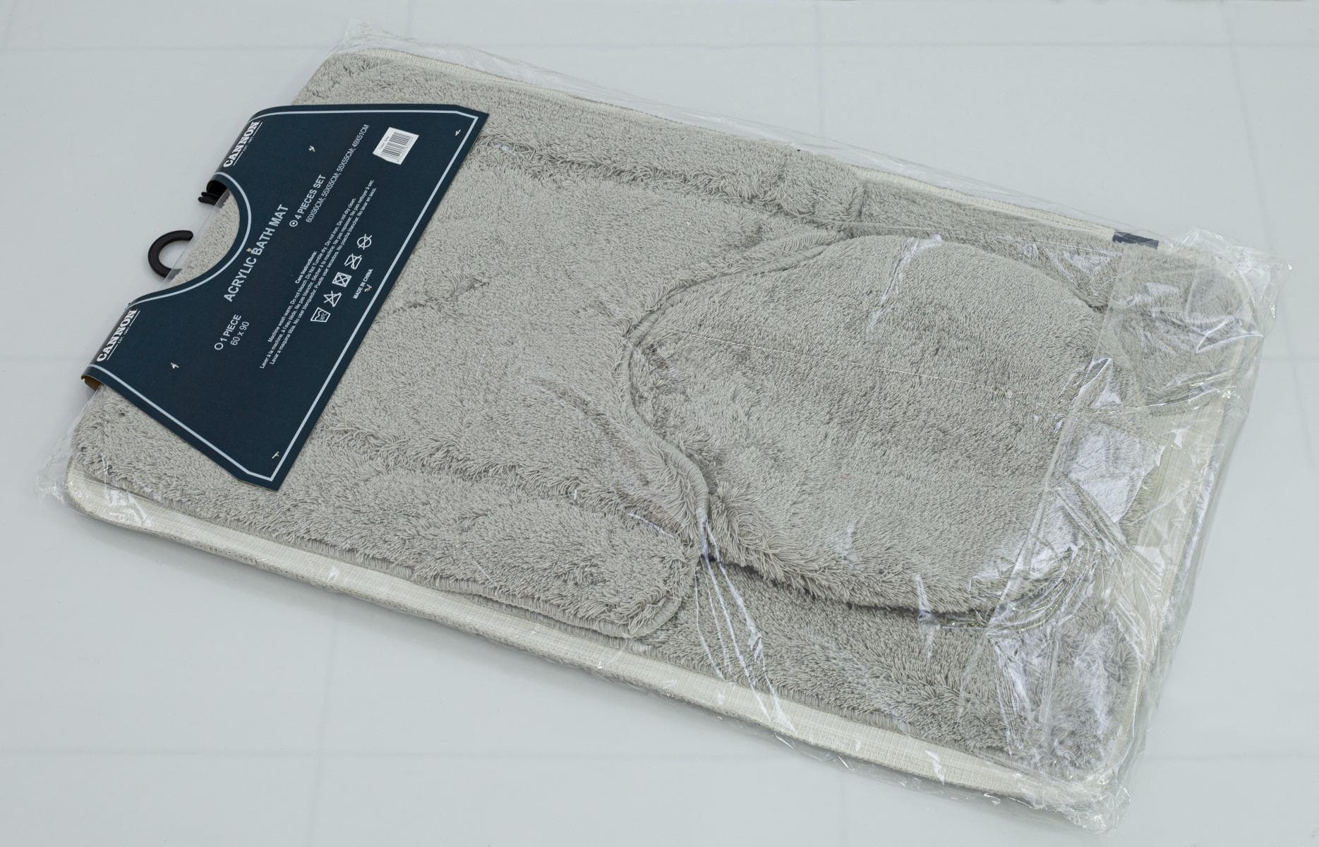 ACRYLIC BATH MAT 4PC GREY