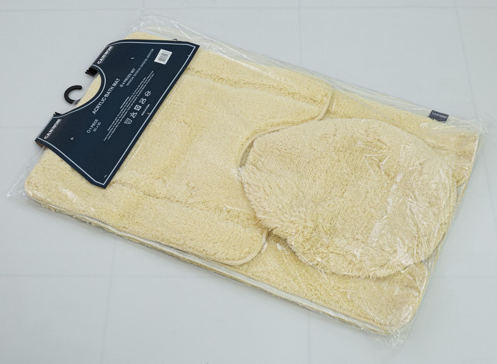 ACRYLIC BATH MAT 4PC IVORY