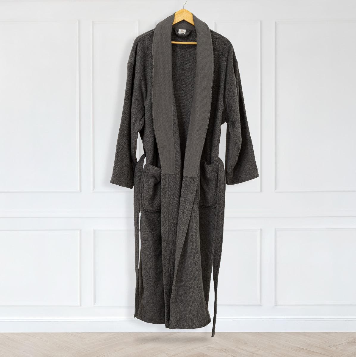 PLAIN BATHROBE TERRY 400GSM S/M GREY