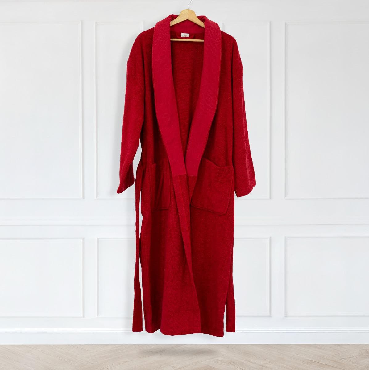 PLAIN BATHROBE TERRY 400GSM S/M BURGUNDY
