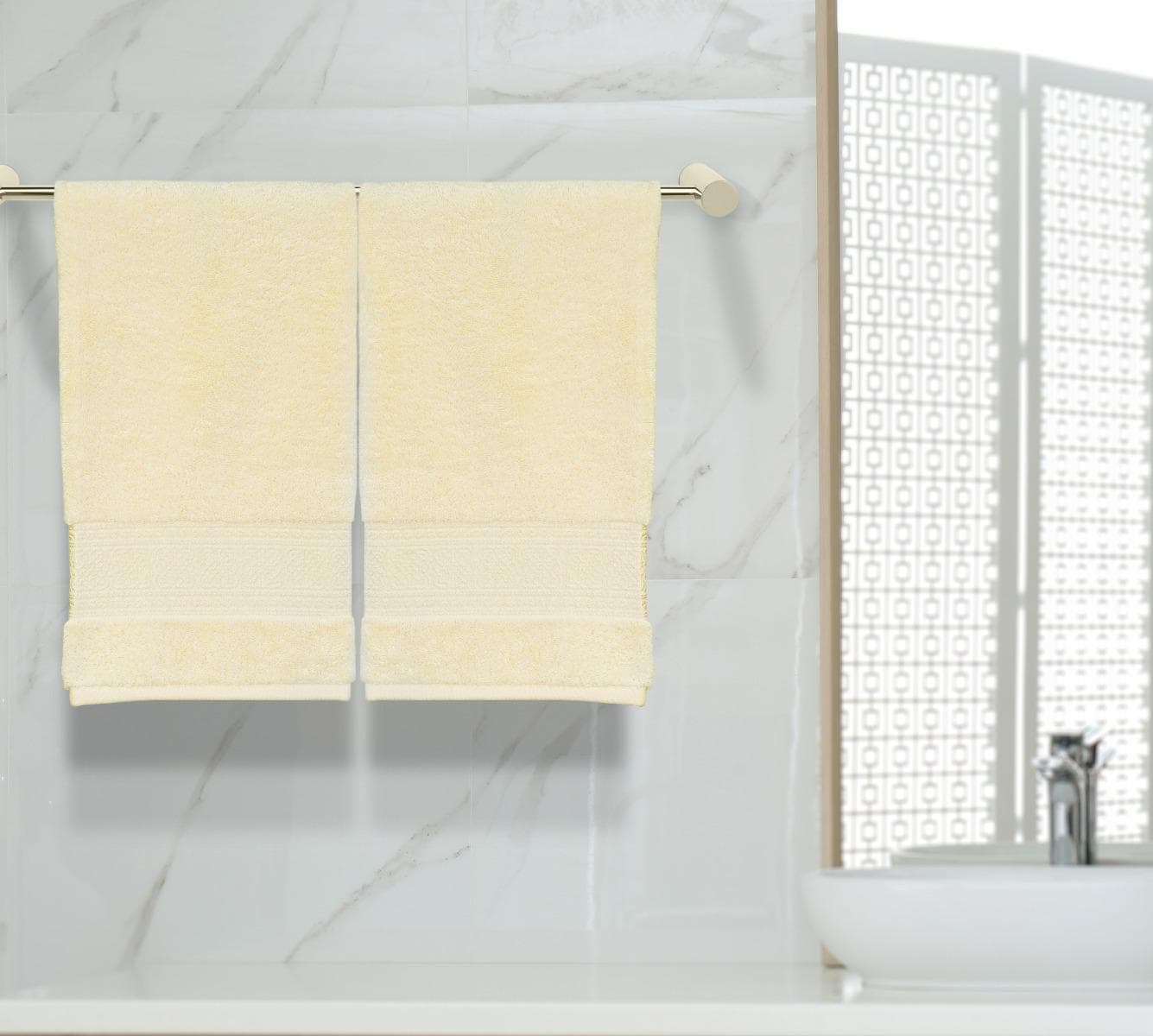 ARABESQUE HAND TOWEL 41X66CM IVORY