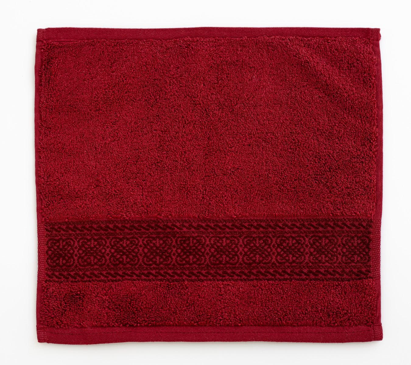 ARABESQUE WASH CLOTH 33X33CM BURGUNDY