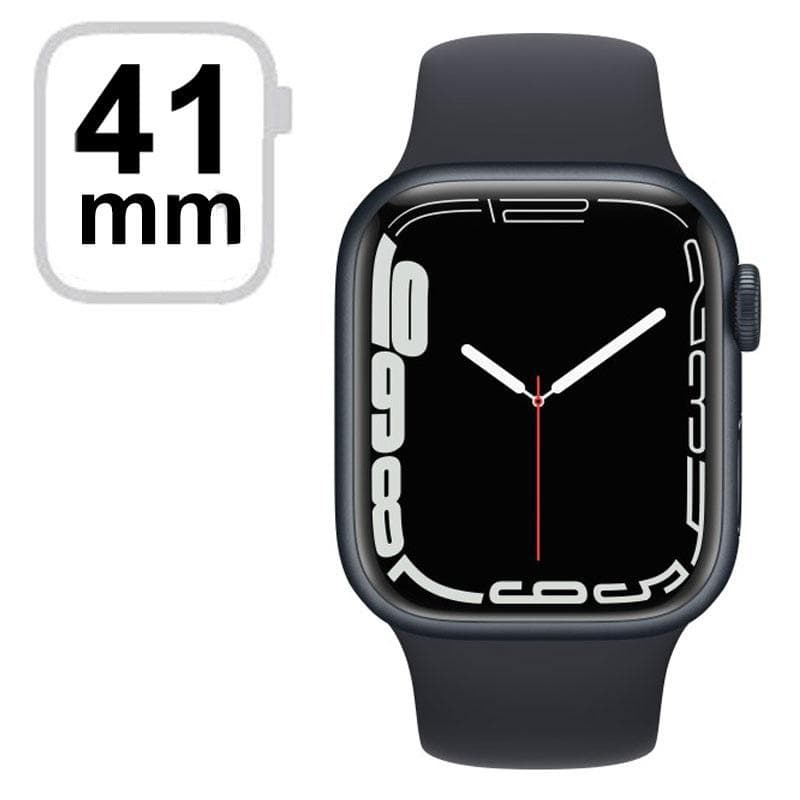 Apple Watch Series 7 (GPS, 41mm) - Midnight Aluminium Case, Midnight Sport Band
