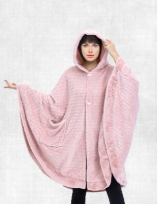 PLAIN BATH ROBE 1PC FLANNEL PLS278-2 PINK Baby pink