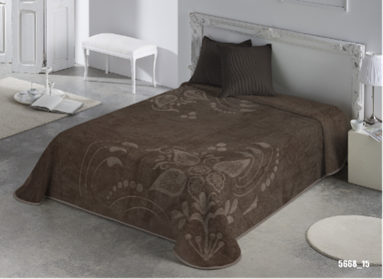 ACRYLIC EMBOSSED BLANKETS QUEEN 1PC 180X240CM REF. 5668